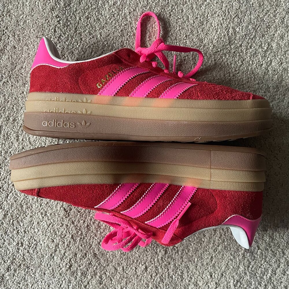adidas Originals GAZELLE BOLD College Red / Lucid Pink / Core White shoes
